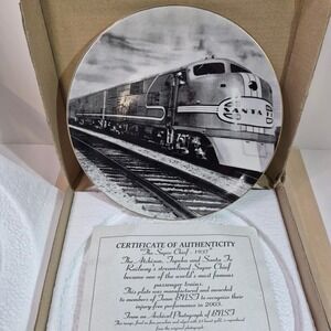 BNSF Railway The Super Chief 1937‎ Collector Plate 23K Gold Rim Limited Edition